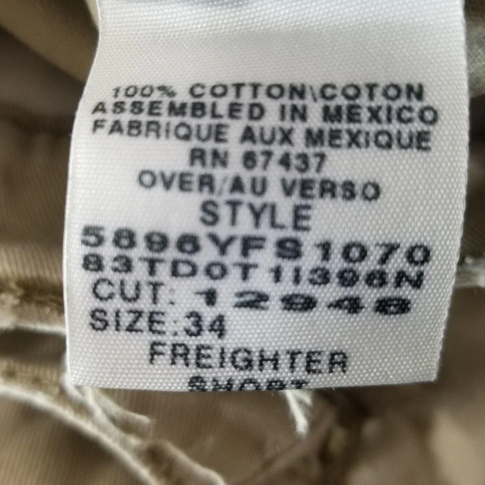 Polo Ralph Lauren cargo shorts men's 34x13.5 beige cotton distressed trashed